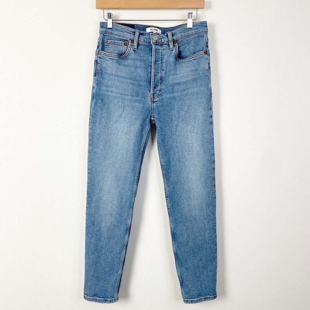 RE/DONE Womens Size 28 Mid 90s High Rise Ankle Crop Jeans Denim